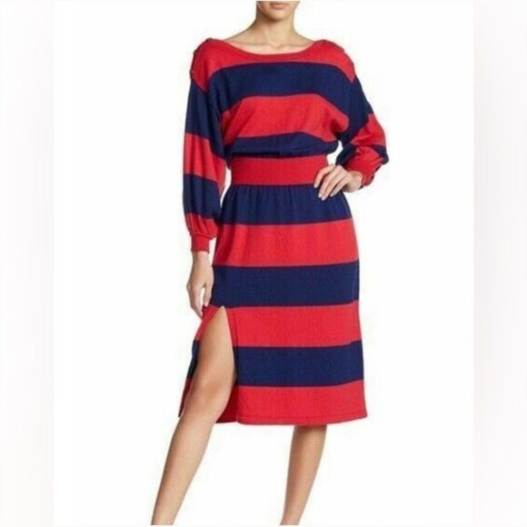 Free People Dresses & Skirts - Free People Bold Striped Long Sleeve Dress